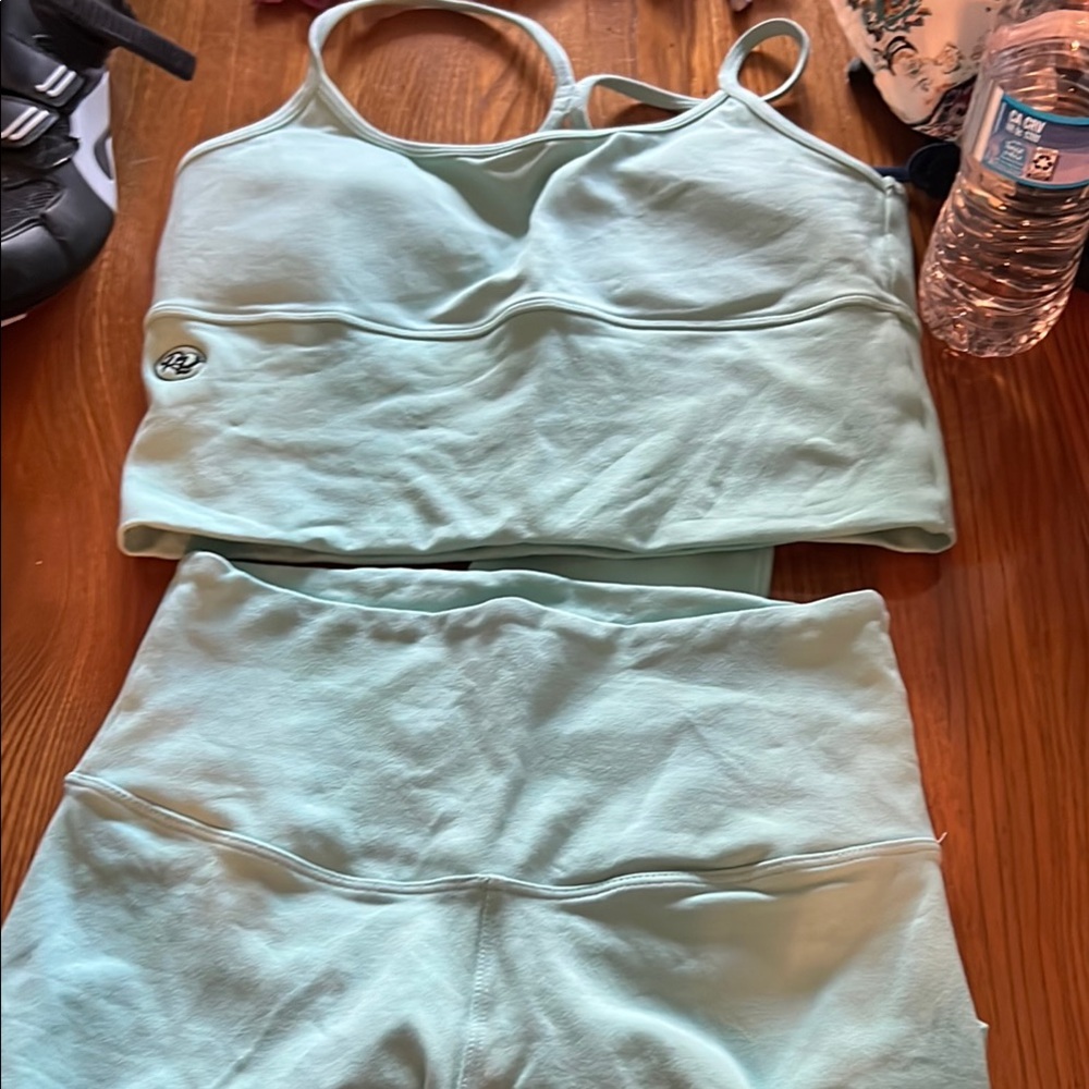 Women's mint green workout Set